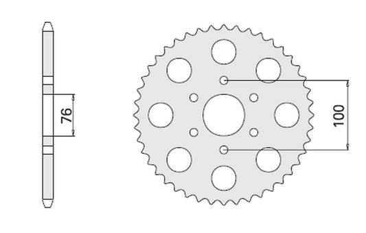 REAR SPROCKET 818 42 SUZUKI GS1000, GSX1100E
