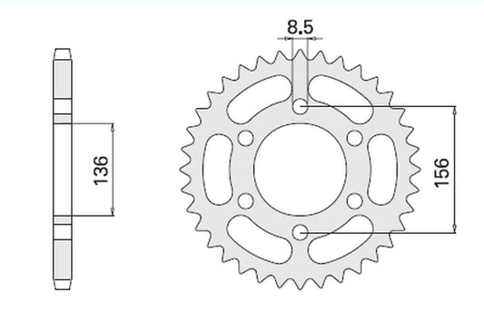 REAR SPROCKET 830 46 HUSQVARNA TE 610