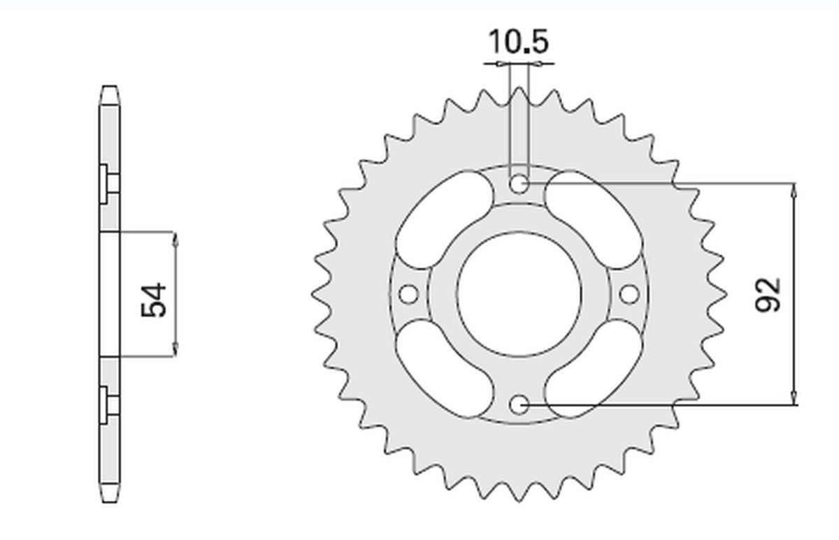 REAR SPROCKET 835 46 YAMAHA TZR, RD 125, SR 125