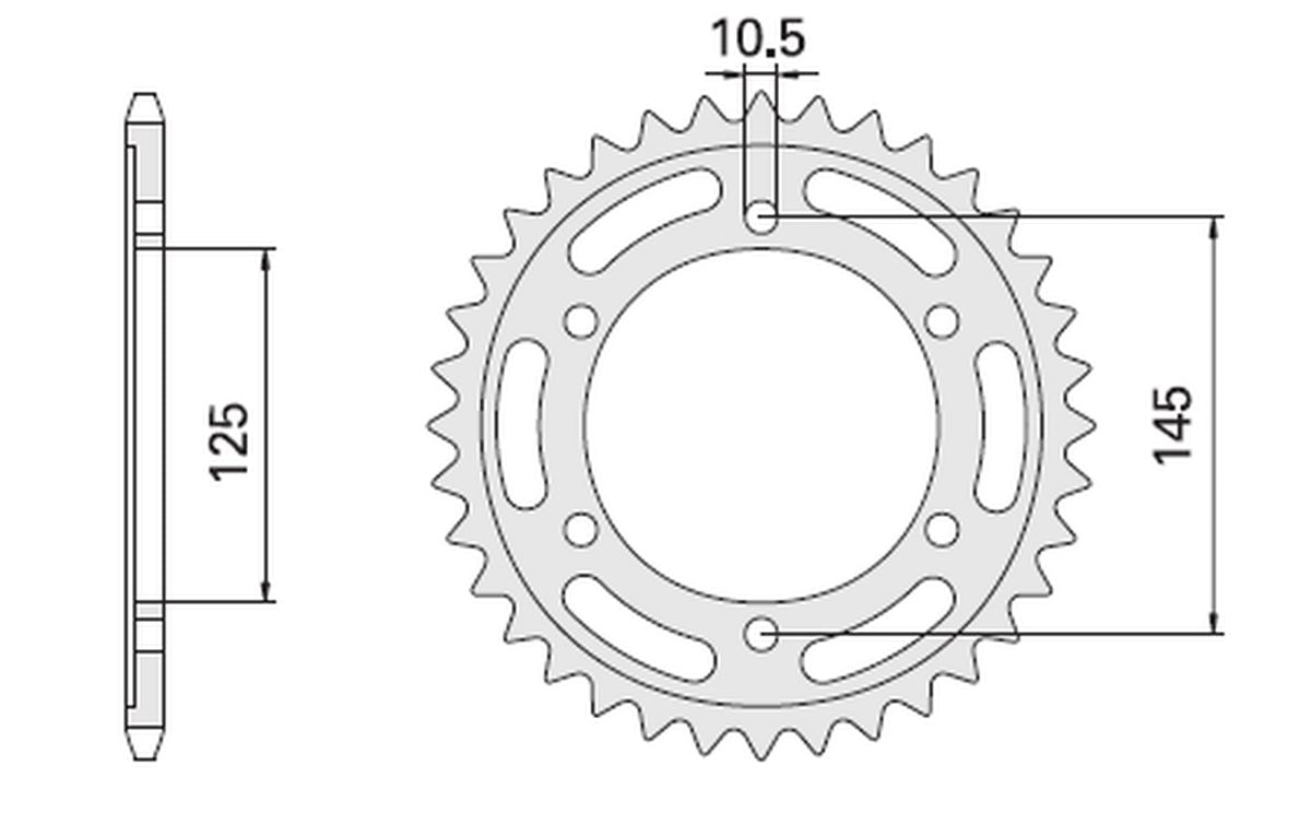 REAR SPROCKET 865 44 YAMAHA FZ 750