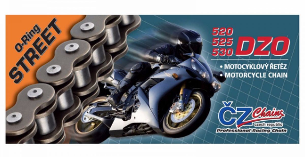 DRIVE CHAIN 530 DZO (122 LINKS) O-RING BRONZE UP TO 1000CC (43.0KN) + HOLLOW RIVET