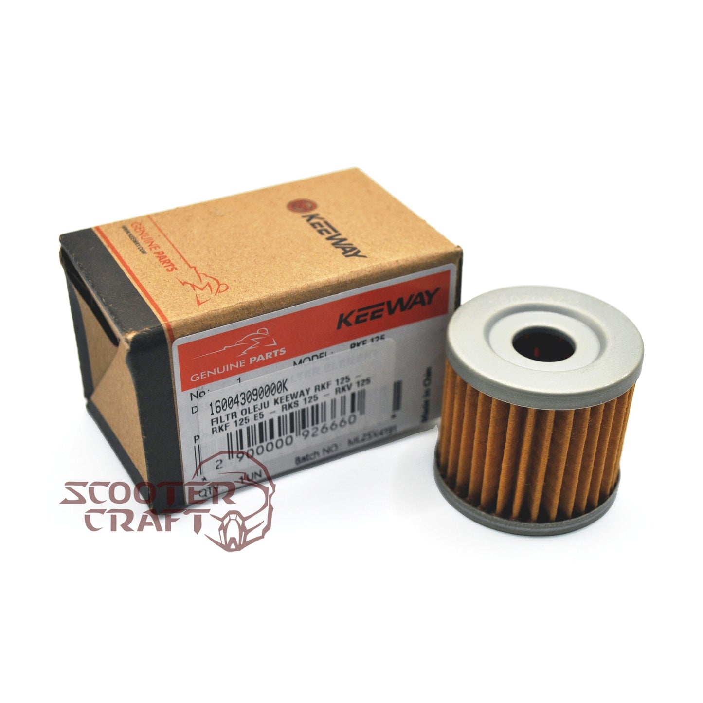 Oil Filter Keeway Keeway RKF 125 E5, RKS 125 Sport, RKV 125, TX 125 E4, RKR 125, genuine
