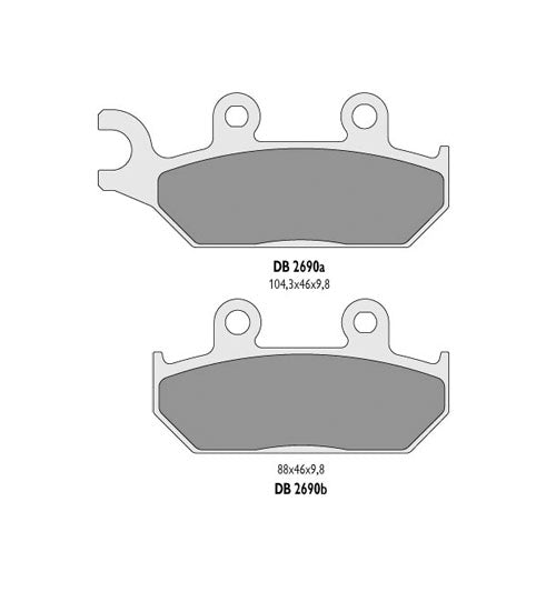 BRAKE PADS KH172 FRONT YAMAHA XT660 91-98, XT600 92-03 - REPLACES DB2690MX-N AND DB2690QD-N