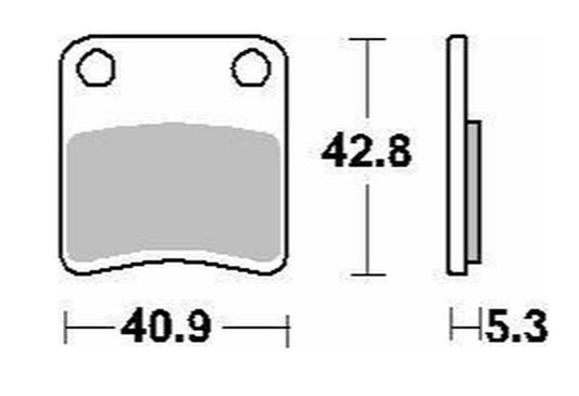 BRAKE PADS KH257/2 (PARKING BRAKE) HONDA X-ADV 750 17-22, CTX 700 14-21, DN-01 680 08-11, FJS 600 SILVERWING 01-16, FJS 400 SILVERWING 06-16, BMW C 600/650 13-21, APRILIA MANA 850 08-14, SRV 850 12-19, CRF