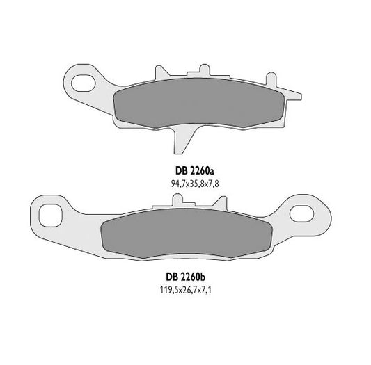 BRAKE PADS KH258, KH349 - REPLACES DB2260MX-D AND DB2260QD-D