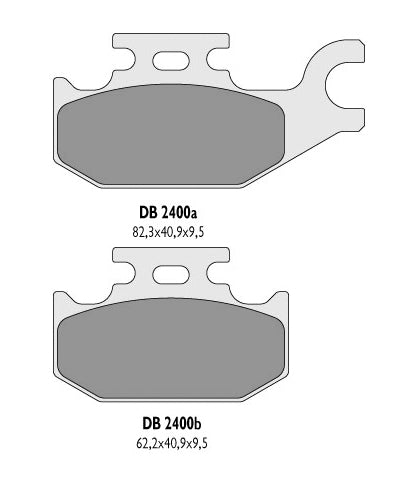 BRAKE PADS KH307 YAMAHA YFM REAR - REPLACES DB2400MX-D AND DB2400QD-D