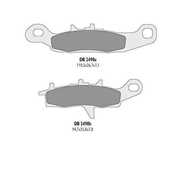 BRAKE PADS KH342 KVF LEFT FRONT - REPLACES DB2490MX-D AND DB2490QD-D