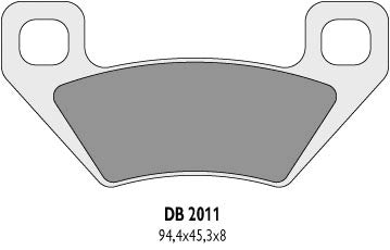 BRAKE PADS KH395 ARCTIC CAT - REPLACES DB2011MX-D AND DB2011QD-D