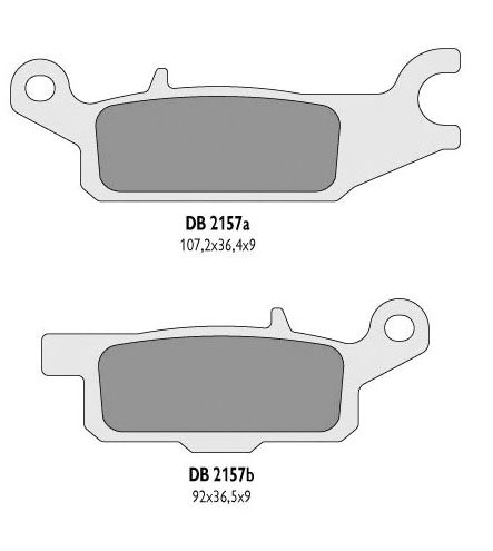 BRAKE PADS KH445 YAMAHA YFM 700 GRIZZLY 07-18, YFM 550 GRIZZLY 11-14 LEFT REAR - REPLACES DB2157MX-D AND DB2157QD-D