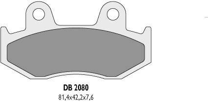 BRAKE PADS KH92, KH323 - REPLACES DB2080MX-N AND DB2080QD-N (DISCONTINUED)