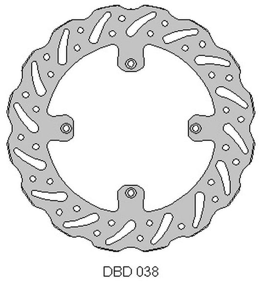 BRAKE DISC FRONT HUSQVARNA TE/TC 450/510/610 05-10, TR/TC/WR 250 00-13, CR/WR 125 00-13, WAVE (260X120X3MM) (4X6.5MM) (NG910)
