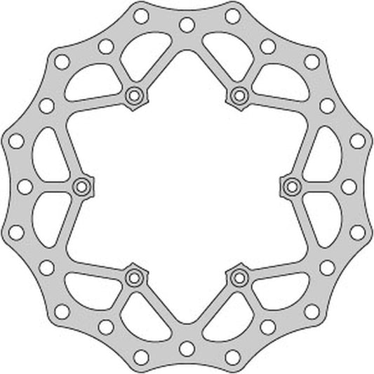 BRAKE DISC FRONT KTM 2T/4T 91-21, HUSABERG, HUSQVARNA, GAS-GAS 21, WAVE ULTRA LIGHT (260X126.5X3MM) (6X6.5MM) (NG140)