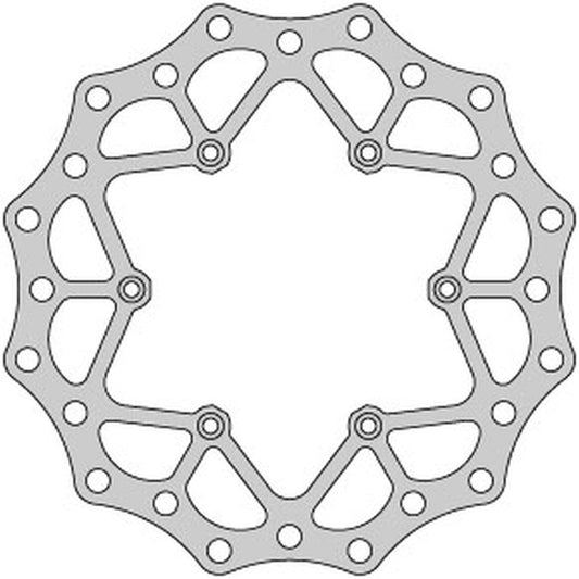 BRAKE DISC FRONT SUZUKI RM 125 88-10, RM 250 88-10, DRZ 250 01-07, YAMAHA YZ 125 01-16, YZ/YZF/WR 250 01-16, WRF/YZF 426/450 02-16, WAVE ULTRA LIGHT (250X118X3MM) (6X6.5MM) (NG675,NG276)
