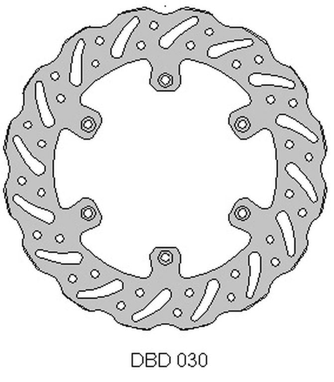 BRAKE DISC FRONT YAMAHA WR 125 92-00, YZ 125 90-00, WR/YZ 250 90-00, WRF/YZF 400/426 98-00, WAVE (245X118X3MM) (6X6.5MM) (NG320)