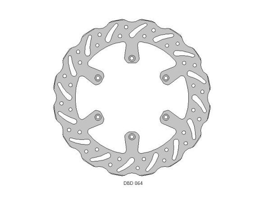 BRAKE DISC FRONT YAMAHA WRF/YZF 450 16-21, WRF/YZ/YZF 250 15-21, YZ 125 17-21 WAVE (270X118X3.1MM) (6X6.5MM) (NG719,NG1153)