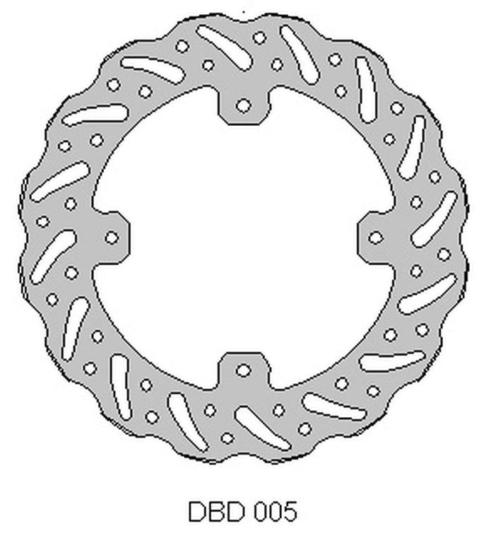 BRAKE DISC REAR HONDA CRF 450, CRF 250 04-21, CRF 250 X 04-21, CR 125 02-07 WAVE (240X121X4MM) (4X6.5MM) (NG654X)