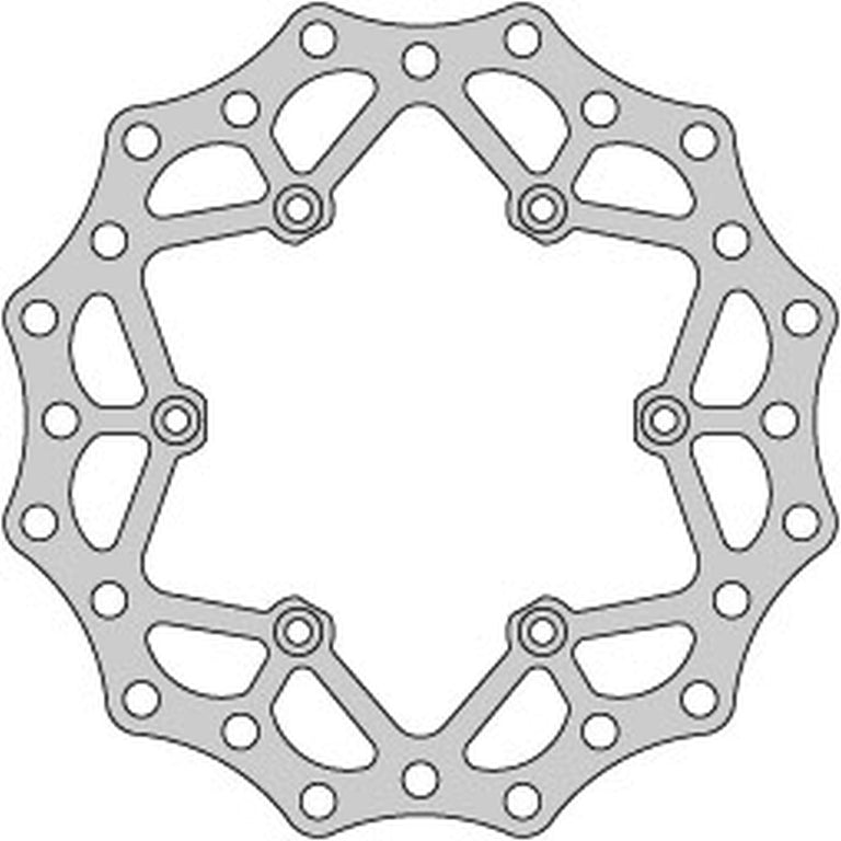 BRAKE DISC REAR KTM 2T/4T 91-21, HUSABERG, HUSQVARNA, GAS-GAS 21, WAVE ULTRA LIGHT (220X110X4MM) (6X6.5MM) (NG129,NG141)
