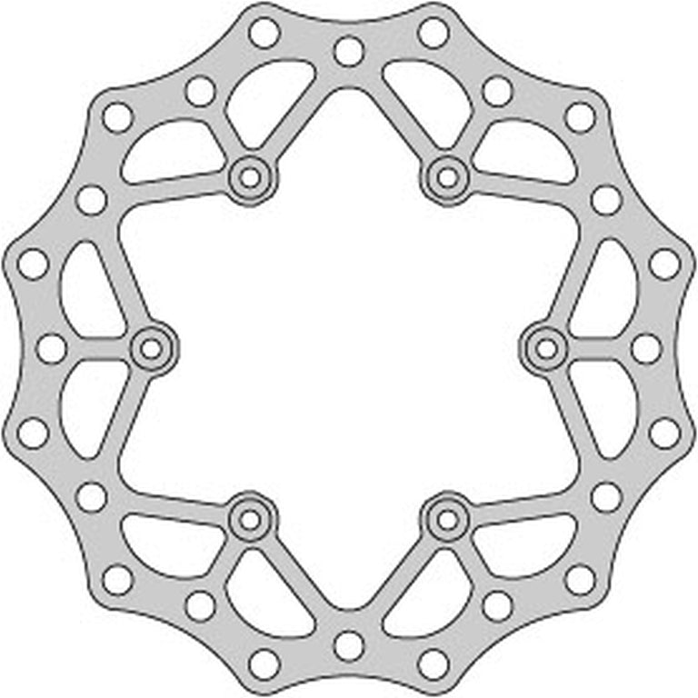 BRAKE DISC REAR YAMAHA YZF/WRF 400/426 99-01, YZ/WR 250 98-01, YZ/WR 125 98-01, WAVE ULTRA LIGHT (240X115X4MM) (6X6.5MM) (NG372X)
