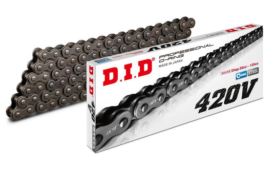 DRIVE CHAIN 420V-130 (130 LINKS) O-RING (OPEN + CLIP)