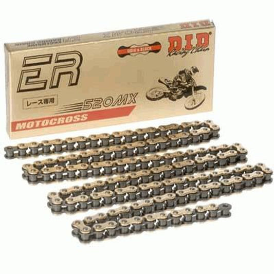 DRIVE CHAIN 520MX-114 (114 LINKS) ULTRA CROSS GOLD NON O-RING (OPEN + CLIP)