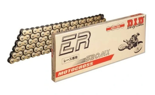 DRIVE CHAIN 520MX-96 (96 LINKS) ULTRA CROSS GOLD NON O-RING (OPEN + CLIP)