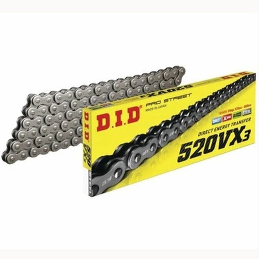 DRIVE CHAIN 520VX3-114 (114 LINKS) X-RING (OPEN + CLIP)