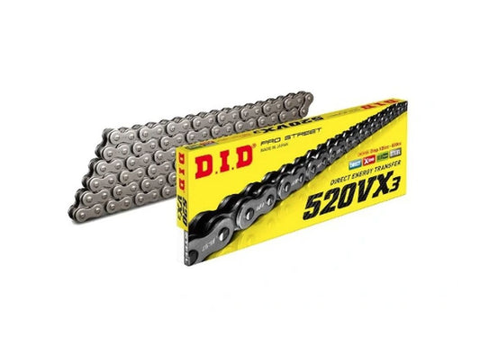 DRIVE CHAIN 520VX3-122 (122 LINKS) X-RING (OPEN + CLIP)