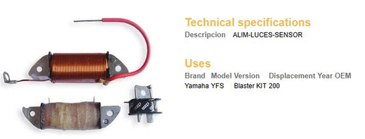 EXCITATION COIL + PULSER YAMAHA YFS 200 BLASTER
