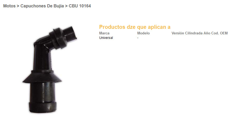 SPARK PLUG CAP EBONITE BLACK, LONG, UNIVERSAL, 120 DEGREE ANGLE, THREAD
