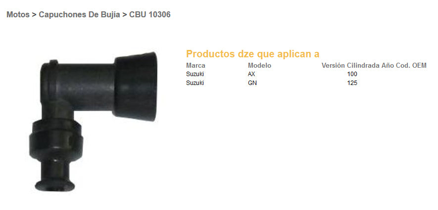 SPARK PLUG CAP EBONITE, SHORT, 90 DEGREE ANGLE, THREAD, UNIVERSAL, REPLACES 10160-01