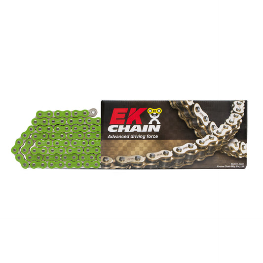 DRIVE CHAIN EK520MVXZ2 120 LINKS QX-RING GREEN (UP TO 1000CC) (40KN) (MADE IN JAPAN) (RIVET)