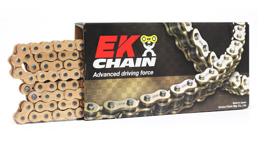 DRIVE CHAIN EK520SRO6 GP 120 LINKS O-RING GOLD (UP TO 650CC/50HP) (37.8KN) (MADE IN JAPAN) (RIVET)