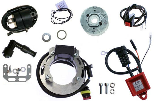 IGNITION KIT ROTOR + STATOR + VOLTAGE REGULATOR + IGNITION COILS + SPARK CAPS + CDI YAMAHA YZ465/490 (STATOR 110MM)