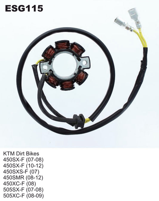 STATOR WINDING KTM SXF450 07-12, SXF505 07-08, XCF505 08-09