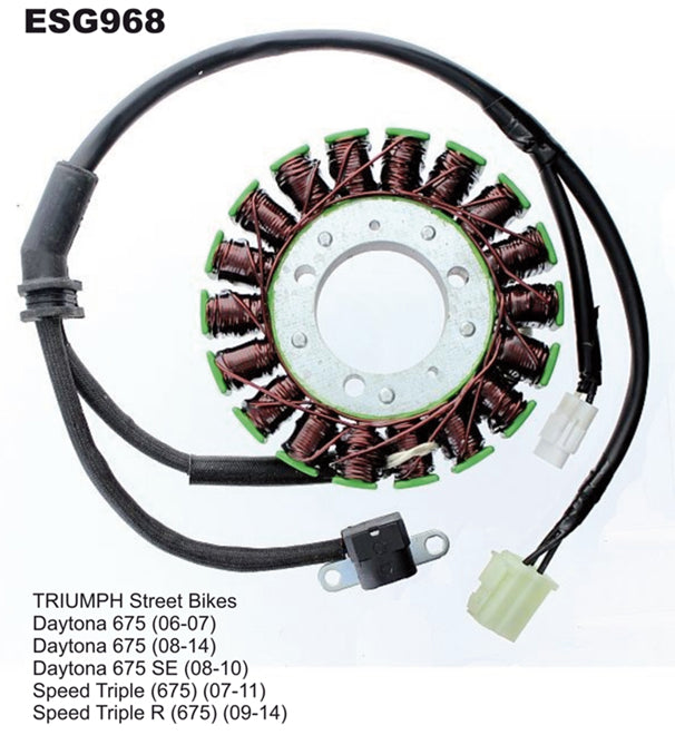 STATOR WINDING TRIUMPH STREET TRIPLE R675 09-14, STREET TRIPLE675 07-11, DAYTONA675 06-14