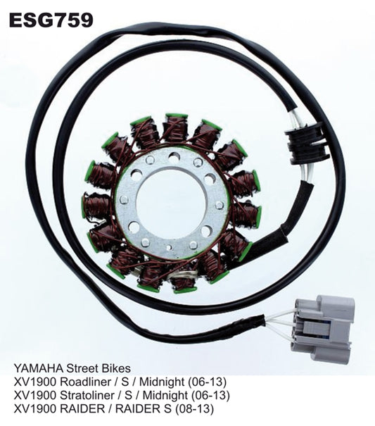 STATOR WINDING YAMAHA XV1900 MIDNIGHT / STRATOLINER / ROADLINER 06-13