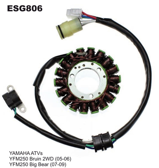 STATOR WINDING YAMAHA YFM250 BIG BEAR 07-09, BRUIN 05-06