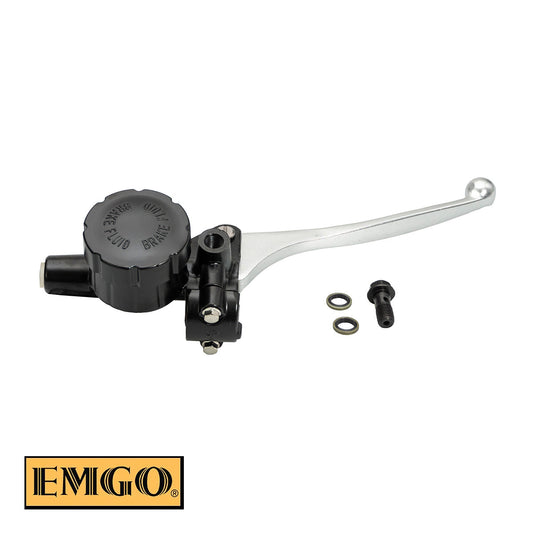 FRONT BRAKE MASTER CYLINDER COMPLETE (15.8MM) W/MIRROR MOUNT + LEVER HONDA CX500 78, CB750F2 77-78, GL1000 75-78 (OEM:45500-410-000) BLACK