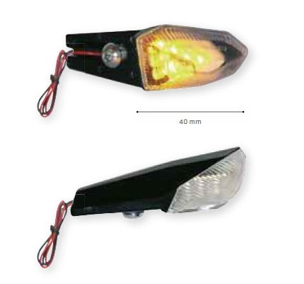 LED INDICATORS FOR LICENSE PLATE (SET 2PCS, BLACK)
