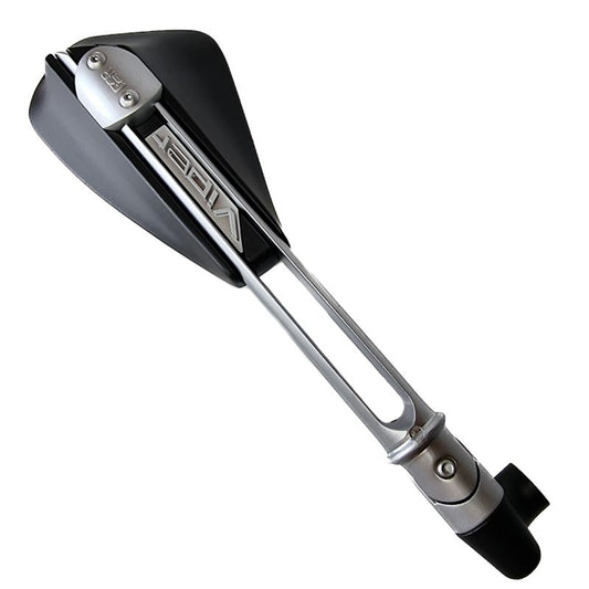 LEFT ADJUSTABLE MIRROR VIPER ALUMINIUM BLACK WITH SILVER ARM