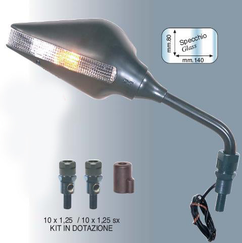 UNIVERSAL RIGHT MIRROR WITH INDICATOR (PAIR WITH 6131) (M10X1.25)