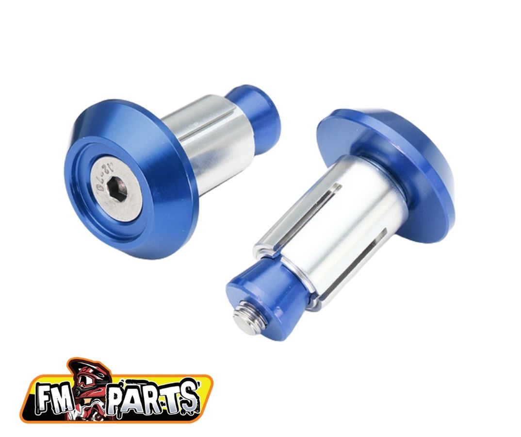 HANDLEBAR ENDS / CAPS ALUMINIUM BLUE