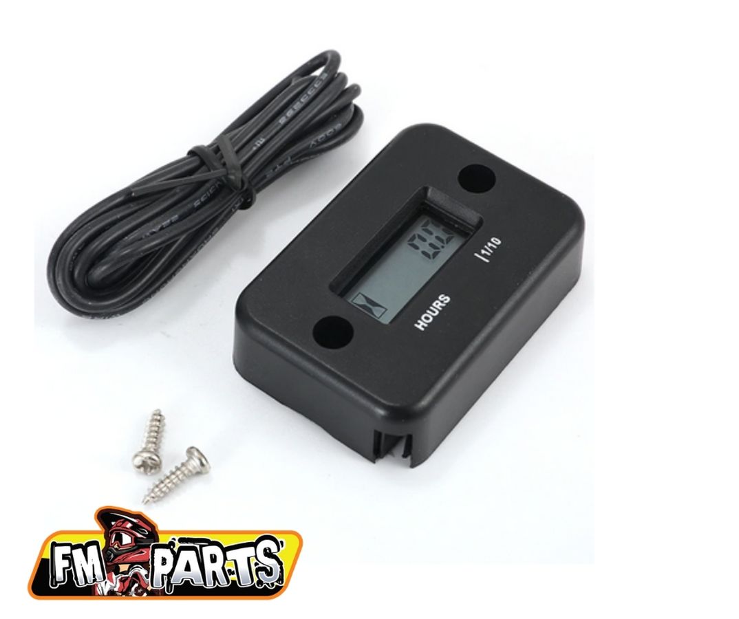 INDUCTIVE HOUR METER WATERPROOF BLACK (EL)