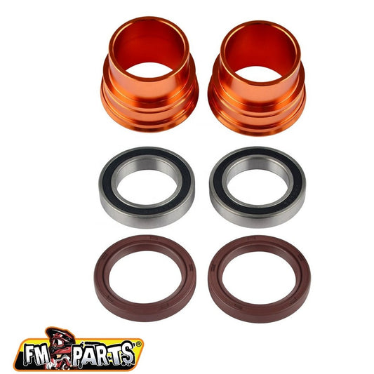 REAR WHEEL BEARINGS WITH SEALS + SPACERS GAS GAS / HUSQVARNA / KTM 03-23 (AXLE 20MM) ORANGE