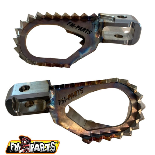 OFFSET FOOTPEGS (SET) STAINLESS GAS GAS / HUSQVARNA / KTM 17-23 STEEL COLOR