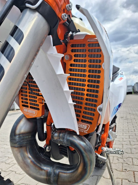 RADIATOR GUARDS (GRILLE) ALUMINIUM 20-25 TBI/TPI GAS GAS/KTM/HUSQVARNA ORANGE