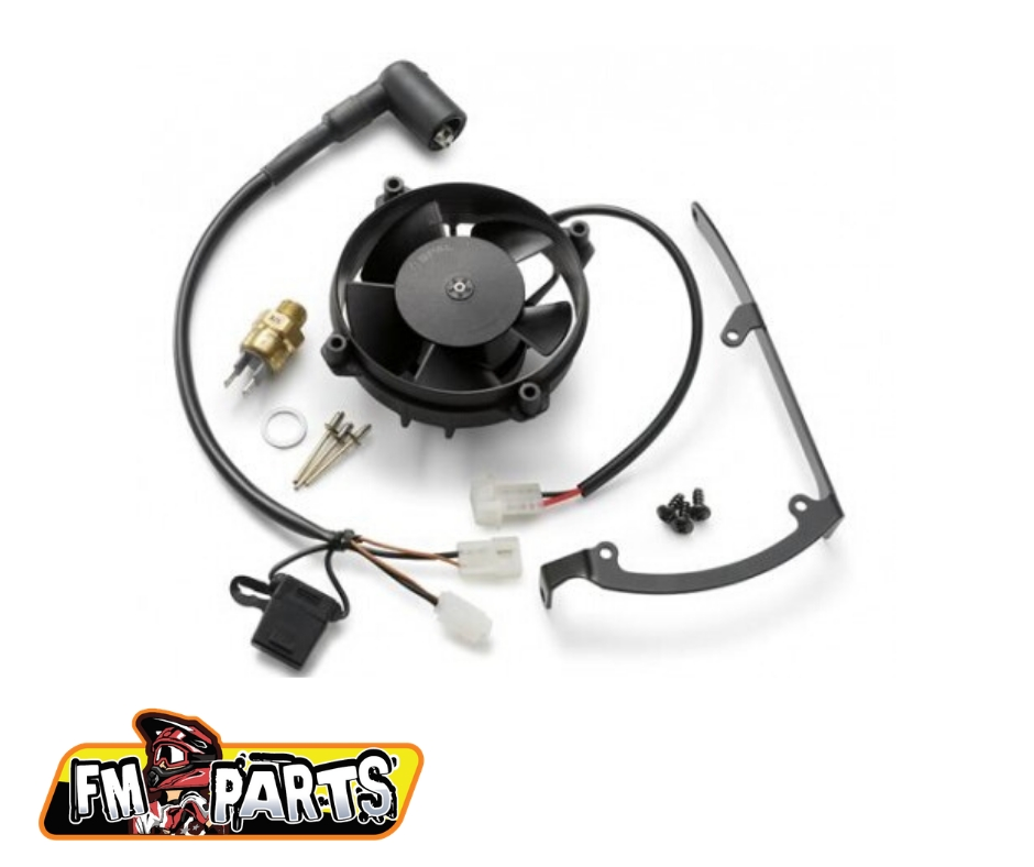 RADIATOR FAN KIT COMPLETE FITS 08-17 HUSQVARNA / KTM (WITH HOSE THERMAL SWITCH)