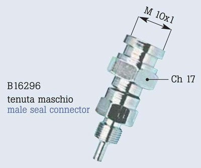 BRAKE HOSE END FITTING COMPLETE INTERNAL THREAD 10X1 (MALE)