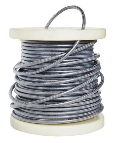 BRAKE HOSE STEEL BRAIDED (CLEAR) – 1M (CUT FROM ROLL)