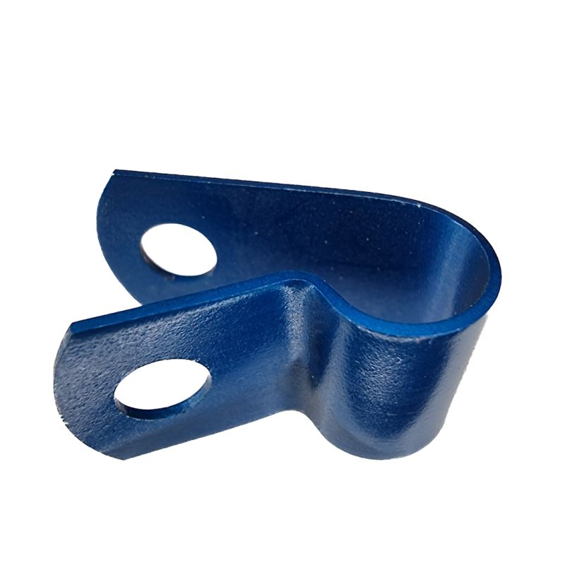 BRAKE HOSE CLAMP ALUMINIUM BLUE